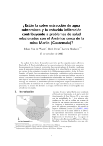 ¿Est´ an la sobre extracci´ on de agua subterr´