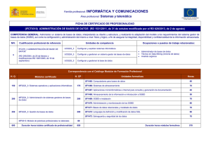 IFCT0310 ADMINISTRACIÓN DE BASES DE DATOS