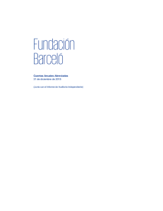 Fundación Barceló Cuentas Anuales Abreviadas