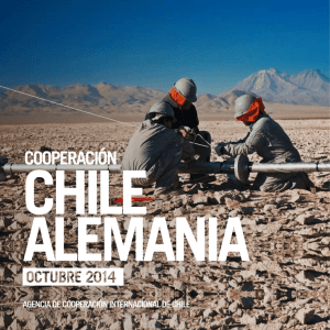 CHILE ALEMANIA COOPERACIÓN AGENCIA DE COOPERACIÓN INTERNACIONAL DE CHILE