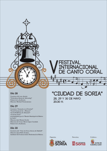 Cartel de la V edición del Festival Coral "Ciudad de Soria"