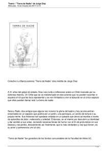 Colectivo La Banca estrena “Tierra de Nadie” obra inédita de Jorge... A 41 años del golpe de estado, Díaz nos invita a...