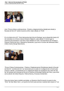 Libro “Pintura chilena contemporánea - Práctica y desplazamientos disciplinares desde... Escuela de Arte UC&#34; recibió el premio al libro mejor...