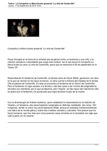 Compañía La Mona Ilustre presenta “La niña de Canterville”