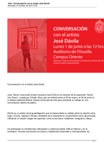 Conversación con el artista José Dávila