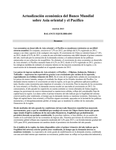 Actualización económica del Banco Mundial sobre Asia Oriental y el Pacífico