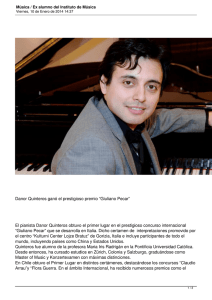 Danor Quinteros ganó el prestigioso premio “Giuliano Pecar”