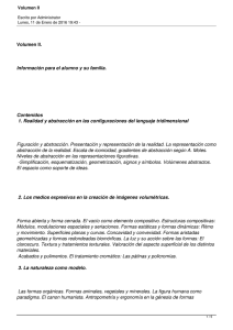 Volumen II.  Información para el alumno y su familia. Contenidos