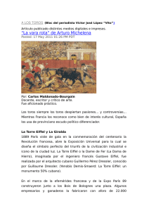 “La vara rota” de Arturo Michelena / Total apoyo de Vargas Llosa a la declaración de los toros como patrimonio intangible de la cultura.
