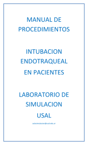 Manual de Procedimientos - Intubacion endotraqueal