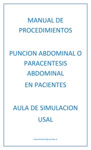 Manual de Procedimientos - Paracentesis Abdominal