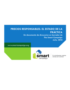 PRECIOS RESPONSABLES: EL ESTADO DE LA PRÁCTICA www.smartcampaign.org