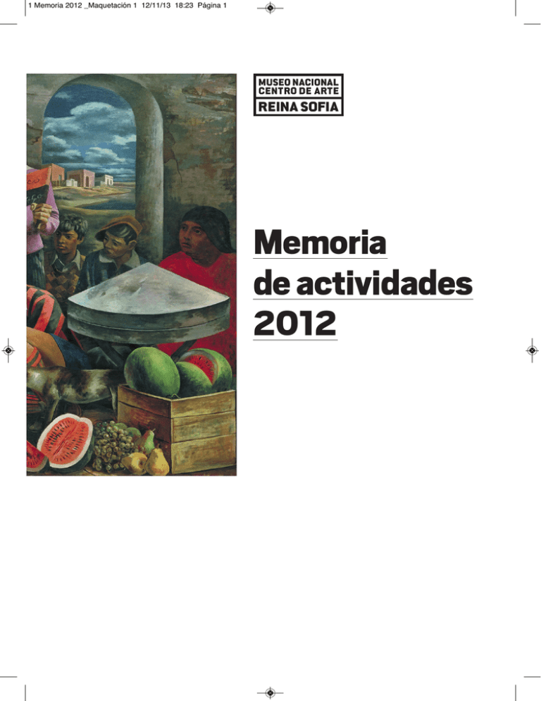 Memoria De Actividades 2012
