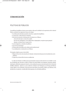 COMUNICACIÓN Políticas de Públicos