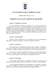 AYUNTAMIENTO DE EL BARRACO (Ávila) ORDENANZA FISCAL Nº. 20