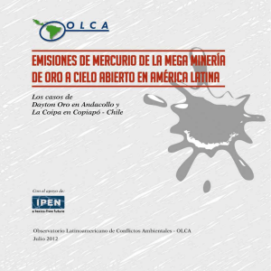 "Emisiones de mercurio de la mega minería a cielo abierto en América Latina; los acasos de Dayton Oro en Andacollo y La Coipa en Copiapó"