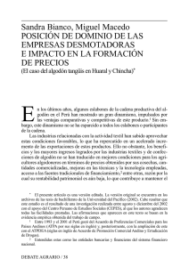 Posición de dominio de las empresas desmotadoras e impacto en la formación de precios (El caso del algodón tangüis en Huaral y Chincha)