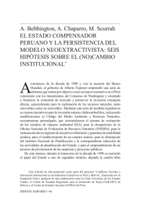 El Estado compensador peruano y la persistencia del modelo neoextrativista: Seis hip tesis sobre el (no)cambio institucional