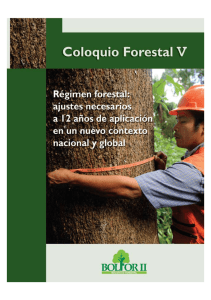 R&eacute;gimen forestal: Ajustes necesarios a 12 a&ntilde;os de aplicaci&oacute;n en un nuevo contexto nacional y global