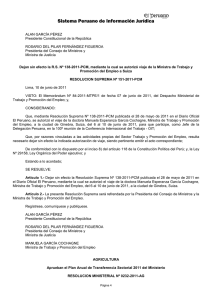 Aprueban el Plan Anual de Transferencia Sectorial 2011 del Ministerio de Agricultura