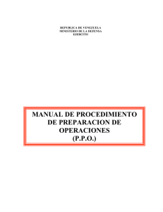 Manual de Procedimiento de Preparacion de Operaciones (PPO).