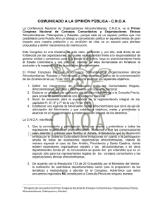 COMUNICADO  A LA OPINION PUBLICA CNOA - CONGRESO AFROpdf