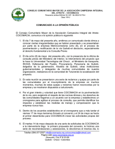 COCOMACIA COMUNICADO C.PREVIA MAYO013