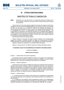 BOLETÍN OFICIAL DEL ESTADO MINISTERIO DE TRABAJO E INMIGRACIÓN 8274
