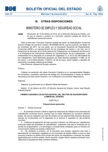 BOLETÍN OFICIAL DEL ESTADO MINISTERIO DE EMPLEO Y SEGURIDAD SOCIAL 3246