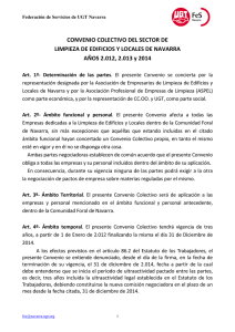 CONVENIO COLECTIVO DEL SECTOR DE AÑOS 2.012, 2.013 y 2014