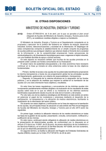BOLETÍN OFICIAL DEL ESTADO MINISTERIO DE INDUSTRIA, ENERGÍA Y TURISMO 4119