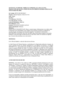 SENTENCIA 271/2005 DEL TRIBUNAL SUPREMO, SALA DE LO CIVIL.
