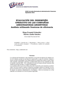 Evaluaci n del desempe o operativo de las compa as aseguradoras argentinas: An lisis utilizando fronteras de eficiencia