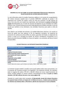 Informe sobre Ayudas financieras públicas en el proceso de recapitalización del sistema bancario español