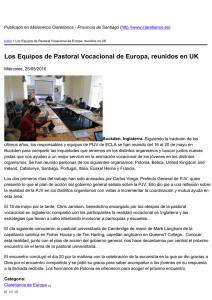 Los Equipos de Pastoral Vocacional de Europa, reunidos en UK
