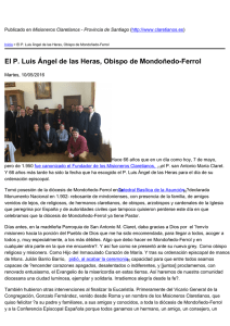 El P. Luis Ángel de las Heras, Obispo de Mondoñedo-Ferrol