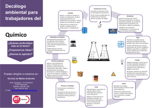 Decálogo Ambiental para los Trabajadores del Sector Químico