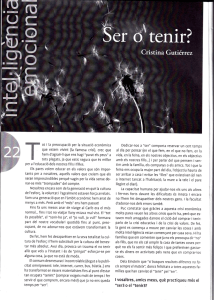 Ser o Tenir. Publicat a La Vanguardia, RE el 7/2009 i a Bagant 3/2009