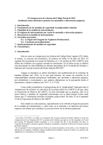 El Anteproyecto de reforma del Código Penal de 2012 Incidencia sobre infractores penales con anomalías o alteraciones psíquicas