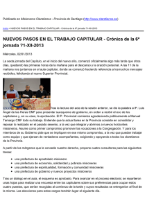 NUEVOS PASOS EN EL TRABAJO CAPITULAR - Crónica de la... jornada ?1-XII-2013