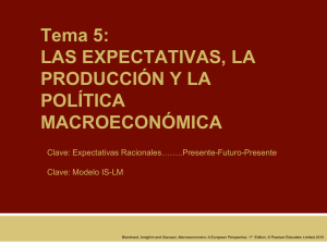 TEMA 5: Las expectativas, la producción y la política macroeconómica