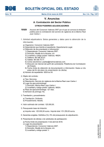 BOLETÍN OFICIAL DEL ESTADO V. Anuncios A. Contratación del Sector Público 10929