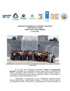 Campesinos artemiseños en el memorial “José Martí” participan en el panel “Agricultura y Medio Ambiente”, 17 Junio 2014.
