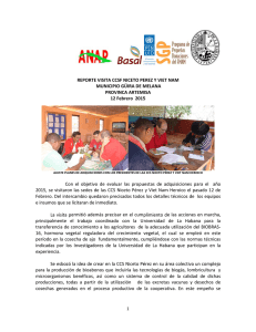 Reporte Visita CCSF Niceto Pérez y Viet Nam, municipio Guira de Melena, provincia Artemisa, 12 febrero 2015.