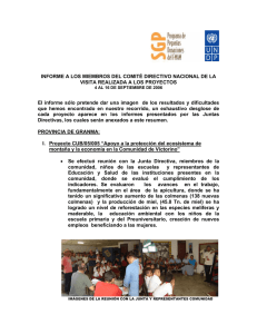 Informe de la visita realizada a los proyectos de la provincia de Granma (septiembre 2006).