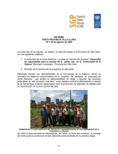 Informe de la visita realizada a la provincia de Villa Clara (agosto 2009).