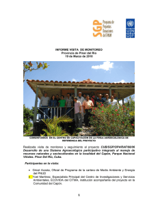 Informe de la visita realizada a la provincia de Pinar del Río, localidad del Capón, Parque Nacional Viñales (marzo 2010).