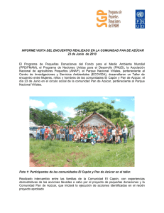 Informe de la visita realizada a la provincia de Pinar del Río (junio 2010).