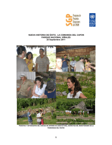 Informe de la visita realizada a la provincia de Pinar del Río (septiembre 2011).