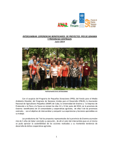 Intercambian experiencias beneficiarios de proyectos PPD de Granma y provincias centrales, junio 2014.